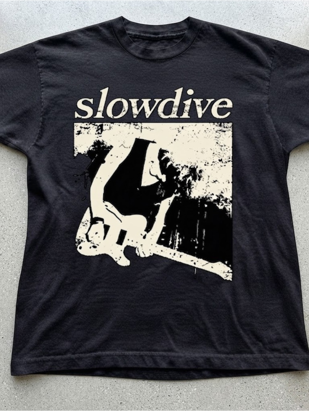 Indie Rock Guitarist Music Graphic Print Black Cotton Gildan T-Shirt